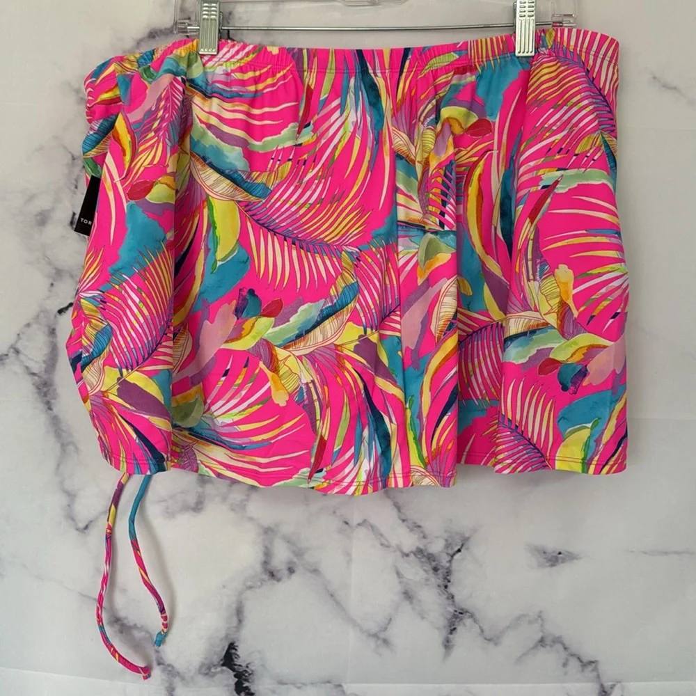 torrid Pink Multi Swirl Swim Skirt